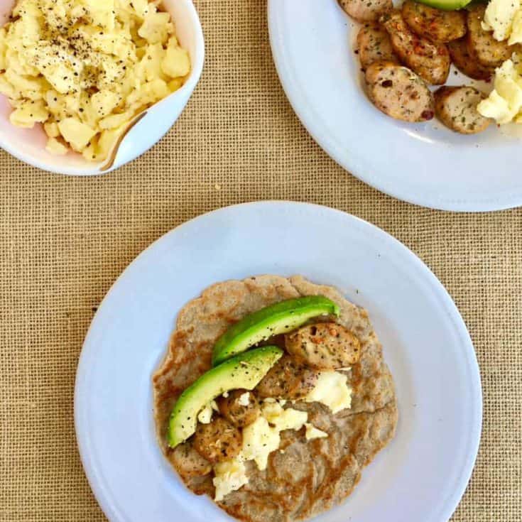 [生酮早餐] 低碳墨西哥捲餅 & 美式炒蛋 – 餅皮淨碳水1g