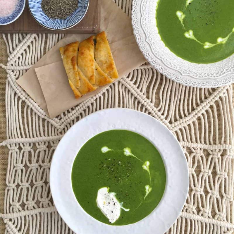 [生酮濃湯] 酸奶油菠菜濃湯 Sour Cream Spinach Soup & 生酮麵包