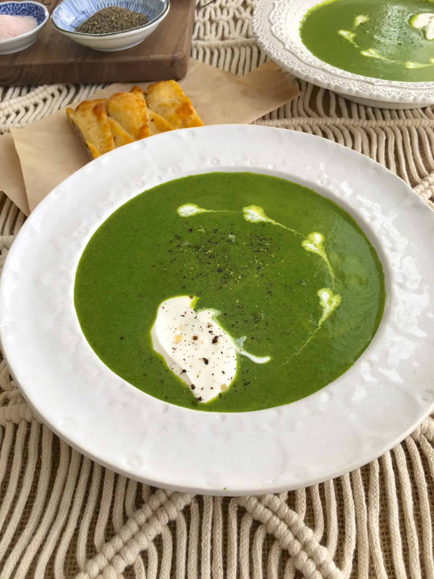 Sour Cream Spinach Soup