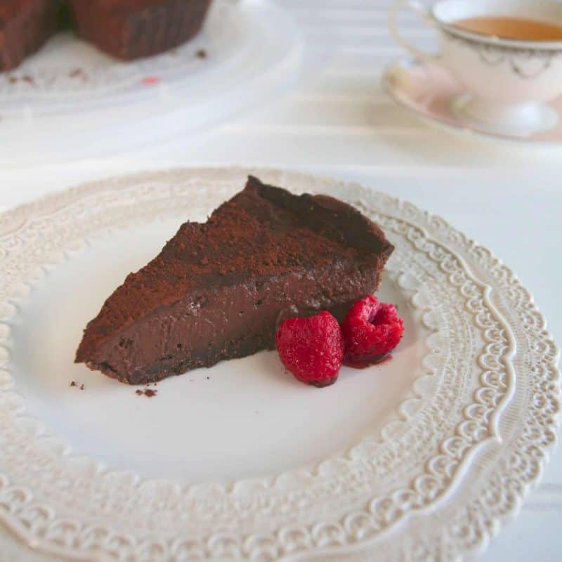 [生酮甜點] 覆盆莓巧克力派 Raspberry Chocolate Cream Pie- 無奶減醣