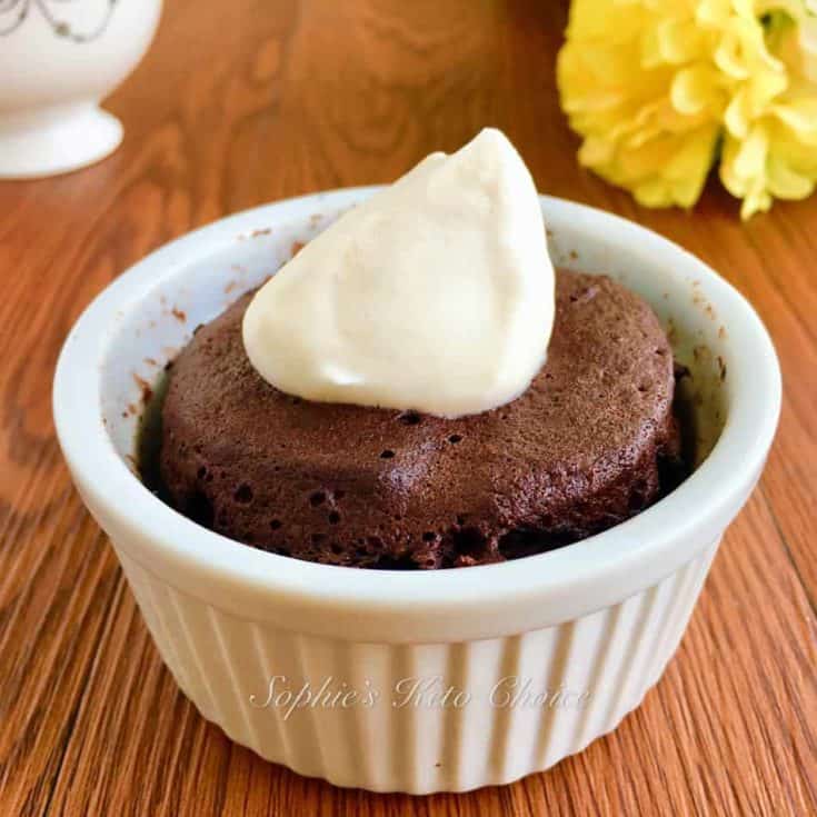 1分鐘 免烤生酮巧克力蛋糕 – 真的只要1分鐘！懶人專用[生酮甜點]