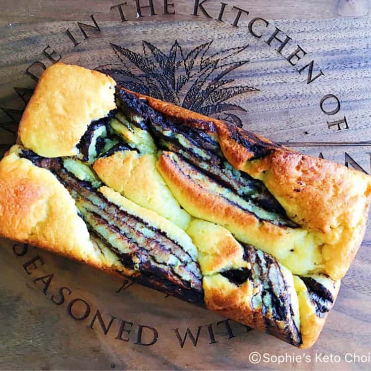 [生酮麵包or甜點!?] 生酮巧克力大理石吐司- Keto Chocolate Marble Toast