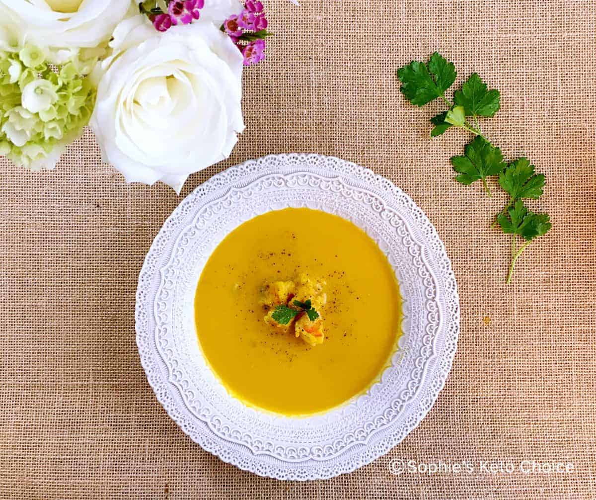 [低碳濃湯] 鮮蝦奶油南瓜濃湯 Pumpkin and Shrimp Bisque
