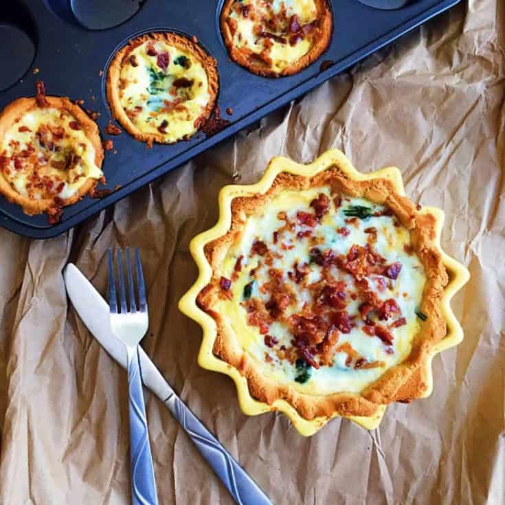 生酮法式鹹派 Low carb quiche-低碳派皮也可以做出酥鬆口感！