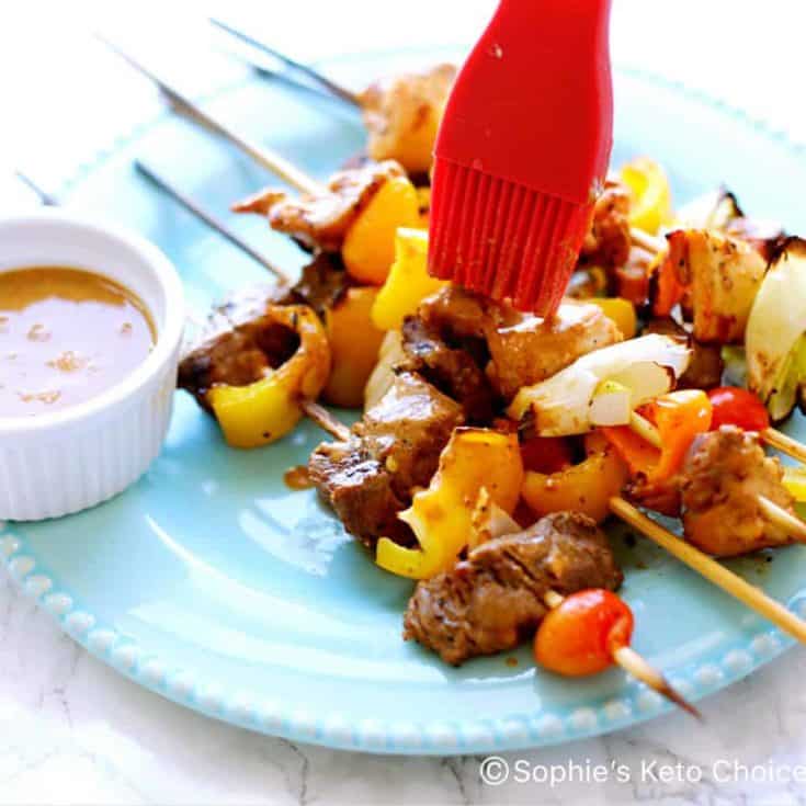 沙嗲串燒 & 蒜蓉芝麻醬 Satay Skewer & Garlic Tahini Sauce