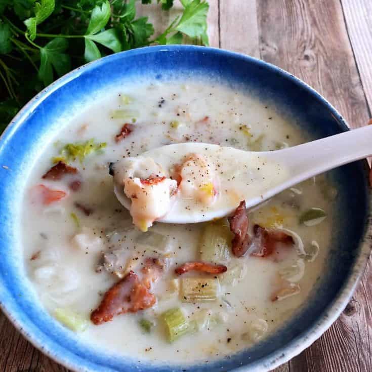 生酮海鮮巧達湯 Keto Seafood Chowder-3個撇步煮出餐廳級濃湯！無澱粉！