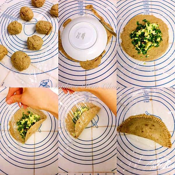 生酮韭菜盒子步驟圖