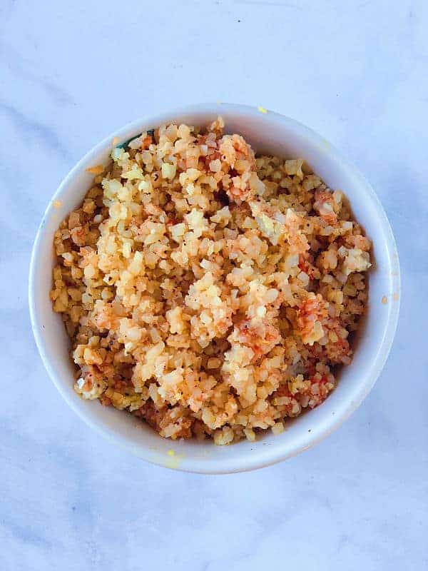 蝦仁蕃茄蛋炒花椰菜飯