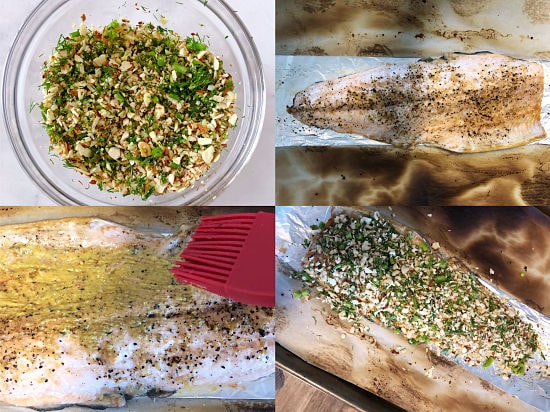 杏仁脆片烤鮭魚