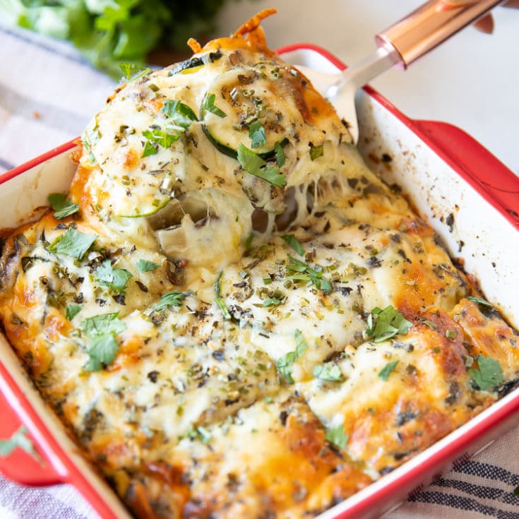 起司蘑菇櫛瓜派 (15分鐘無底簡易版) -蛋奶素-低醣減醣生酮無麩質