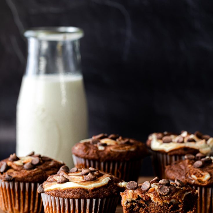 低醣巧克力奶油乳酪馬芬 -簡易情人節甜點- 用巧克力融化他的心❤無麩質