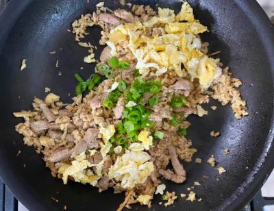 蠔油肉絲蛋炒花椰菜飯