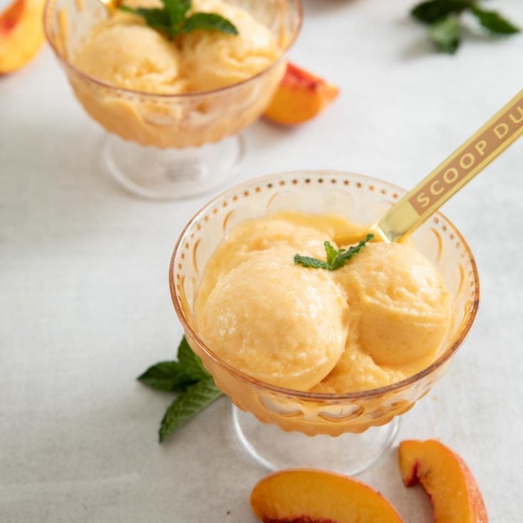 無糖水蜜桃優格冰淇淋 ?4樣材料、免冰淇淋機?清爽酸甜暑氣全消