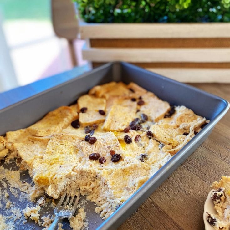 低醣麵包布丁 ，吃不完的生酮吐司變身成奶香濃郁的點心 Bread Pudding