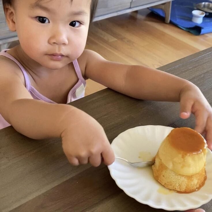 減醣布丁燒-軟嫩焦糖布丁+無糖戚風蛋糕！無糖兒童食譜